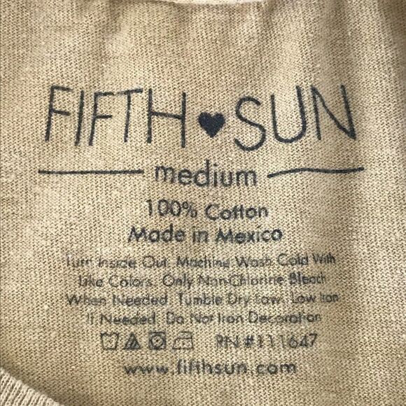 Fifth Sun Festival Tour 1976 Tee Juniors Medium Cropped Crew Neck Raw Hem Cotton - Picture 9 of 9